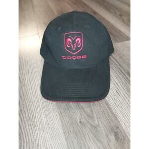 Black And Red Dodge Adjustable Back Hat